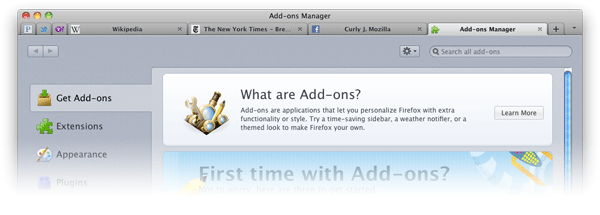附加元件管理員截圖